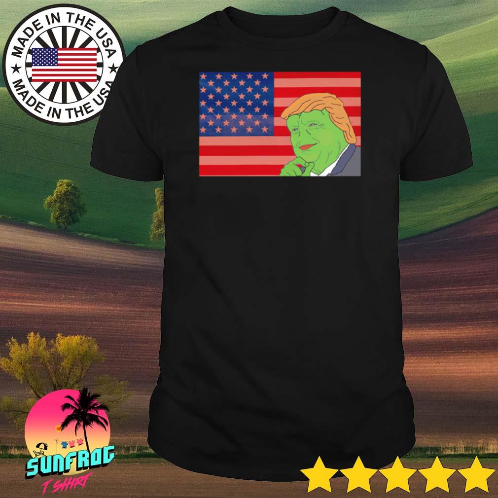Pepe the Frog Trump America flag shirt