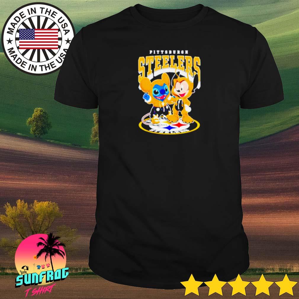 Pittsburgh Steelers baseball Stitch and Mickey shirt