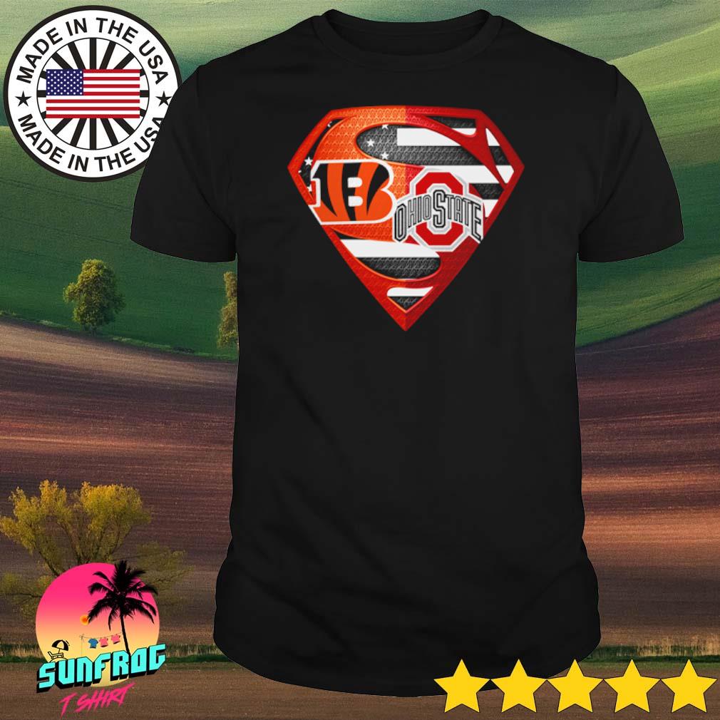 Superman Cincinnati Bengals and Ohio State Buckeyes shirt