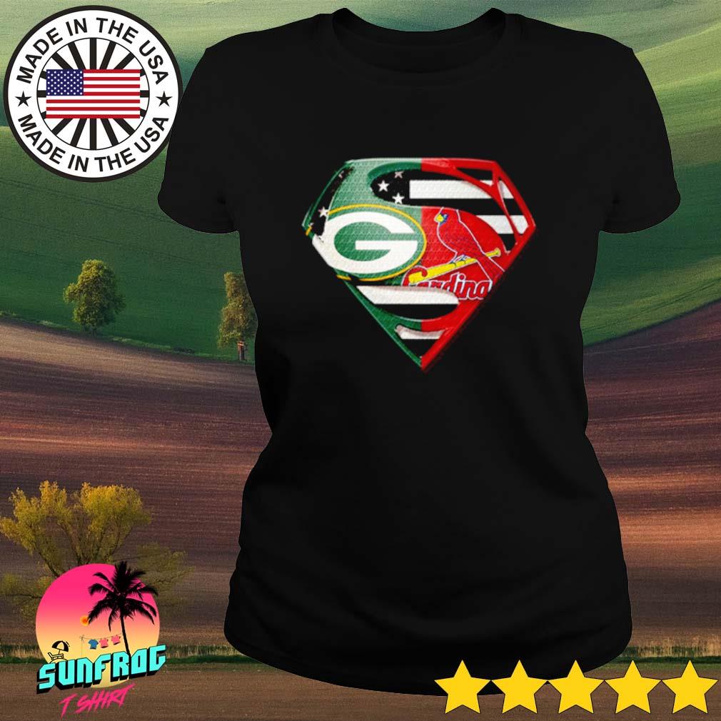 Superman Green Bay Packers and St. Louis Cardinals shirt, hoodie, sweater,  long sleeve and tank top