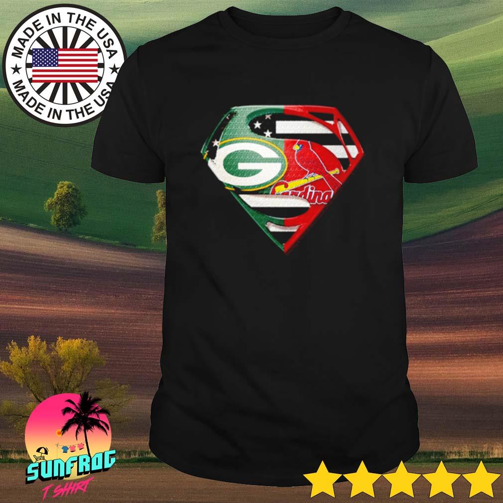 Superman Green Bay Packers and St. Louis Cardinals shirt, hoodie, sweater,  long sleeve and tank top