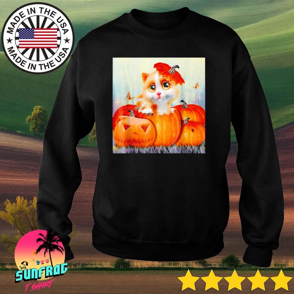 Halloween cat pumpkin shirt, hoodie, sweater, long sleeve and tank top