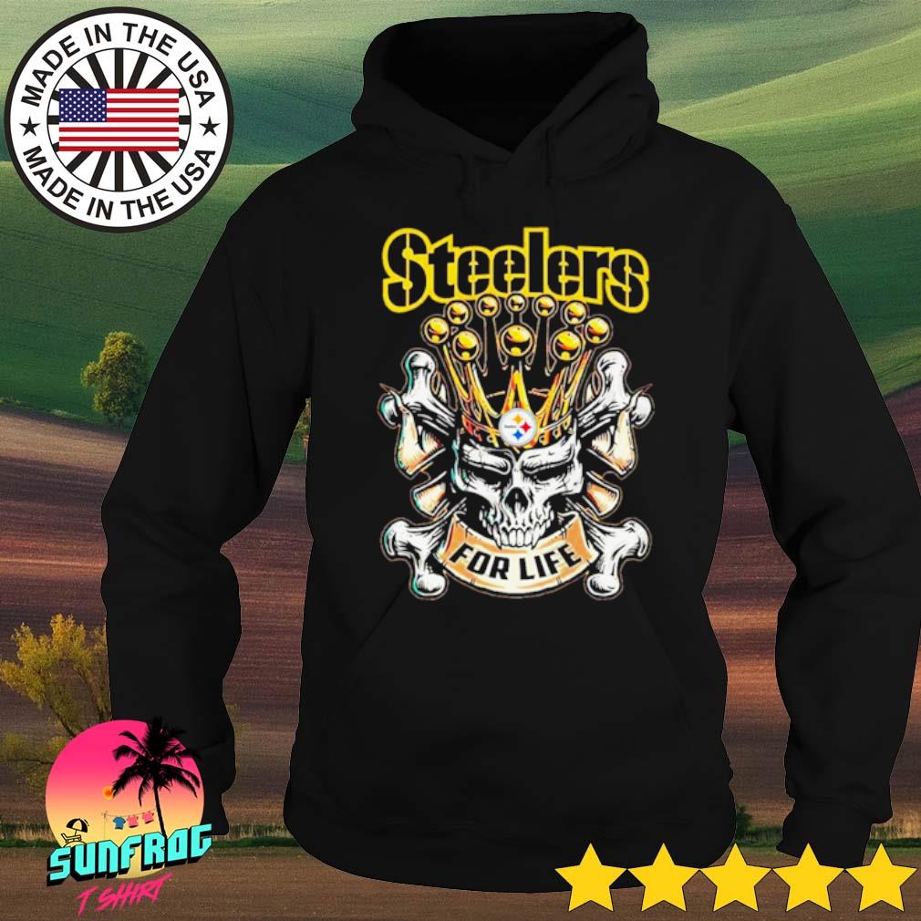 Best Awesome skull Pittsburgh Steelers for life shirt - Guineashirt Premium  ™ LLC