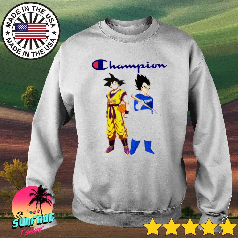 Original son Goku And Vegeta Champions Los Angeles Dodgers And Los