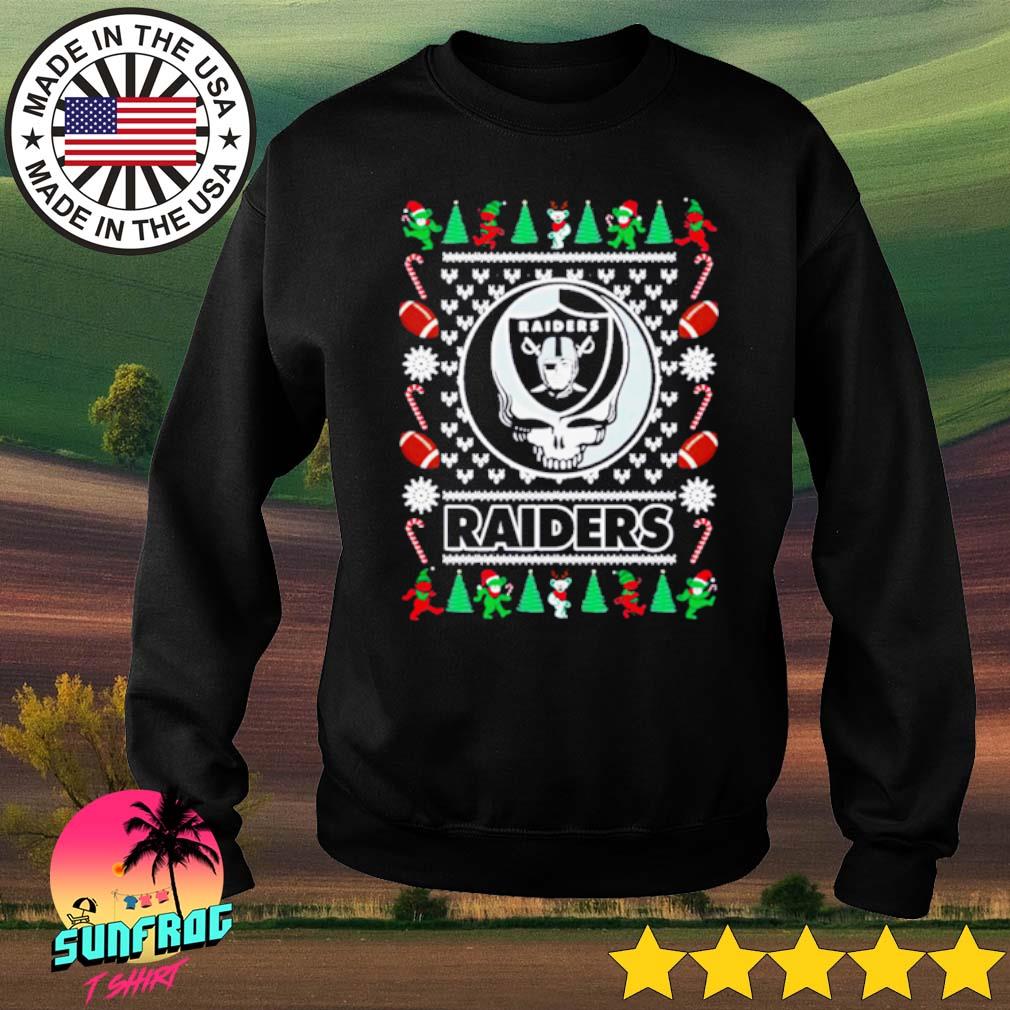 Las Vegas Raiders Grateful Dead Ugly Christmas Sweater Shirt