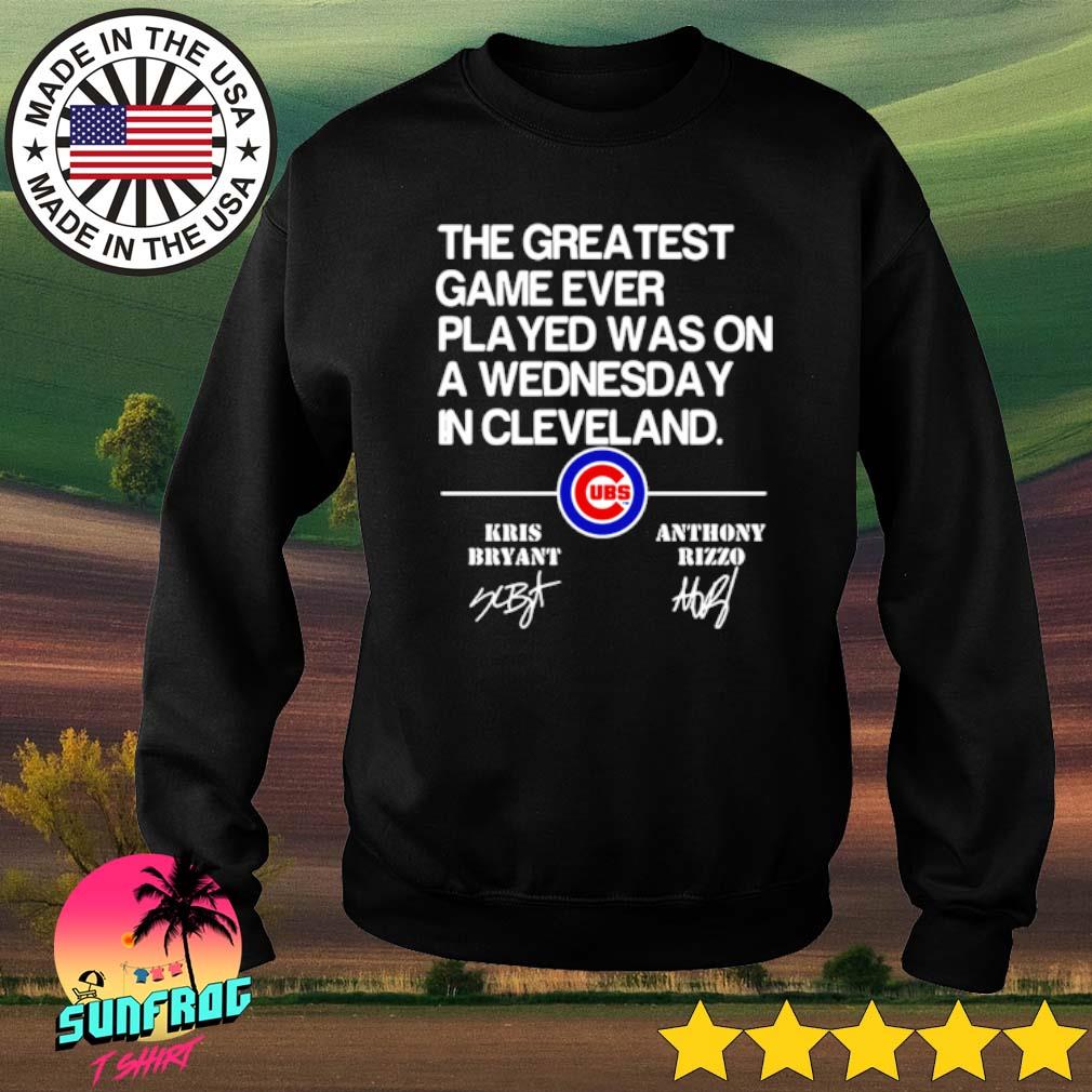 The greatest game ever played was on a Wednesday in Cleveland T-shirt,  hoodie, sweater, long sleeve and tank top