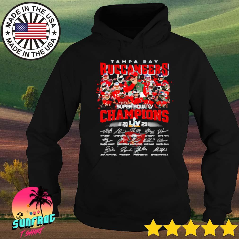 Tampa Bay Buccaneers super bowl LV champions 2021 signatures shirt, hoodie,  sweater, long sleeve and tank top